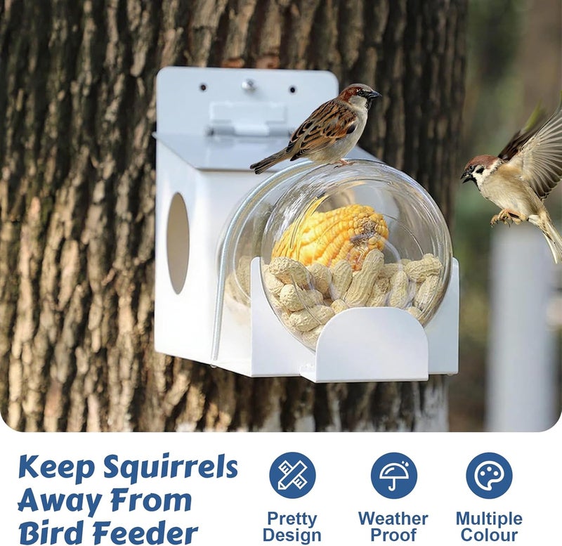 EQUNROY Metal Squirrel Feeder, Hanging Squirrel Feeders for Outside, Heavy-Duty Rust-Resistant Picnic Table with Anti-Bird Design - Fits Corn, Peanuts, Seeds - Stronger Than Wooden Feeders - Image 5